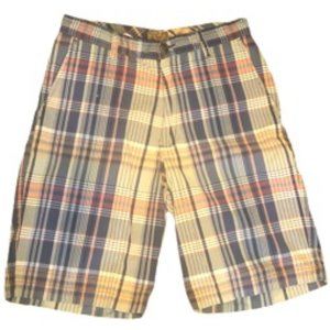 Red, White & Blue Plaid Shorts